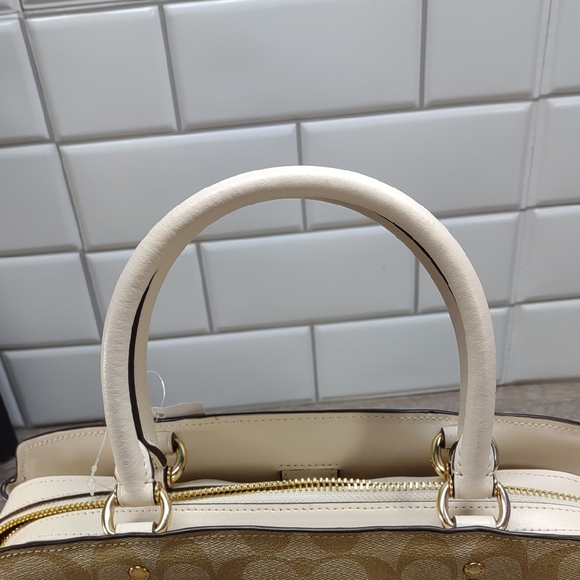 Coach Tan and Cream Satchel - Picture 8 of 14